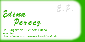 edina perecz business card